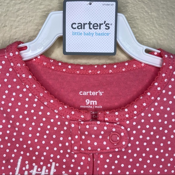 Carter's Pink Polka Dot Little Sister Sleeper - Picture 4 of 5